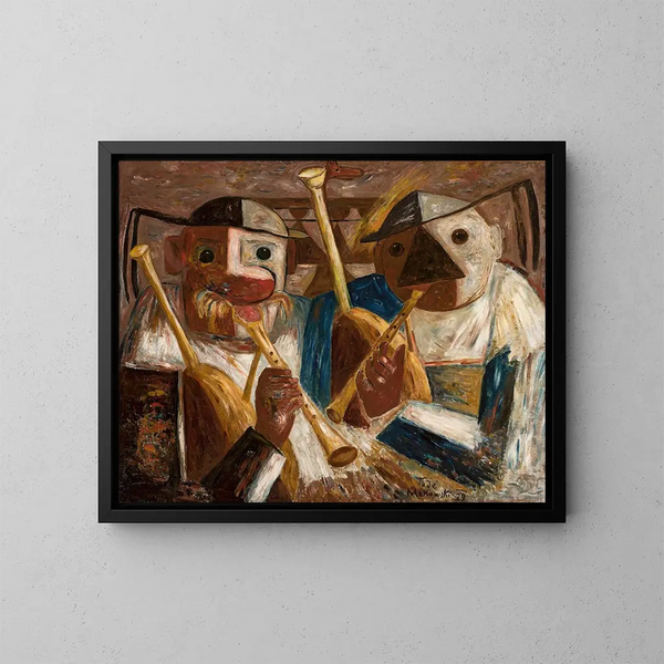 Players of Biniou - Tadeusz Makowski — framed artwork on a wall