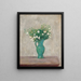 Bouquet dans un vase de fleurs vertes - Tadeusz Makowski — framed artwork on a wall