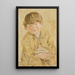 Boy with Cap and Visor - Tadeusz Makowski — framed artwork on a wall