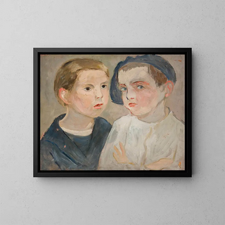 Frères Painting - Tadeusz Makowski — framed artwork on a wall
