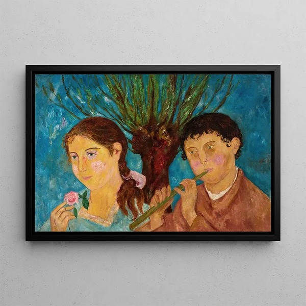 Bucolic Painting - Tadeusz Makowski — framed artwork on a wall