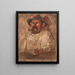 Bust of a man with a hat and a pipe - Tadeusz Makowski — framed artwork on a wall