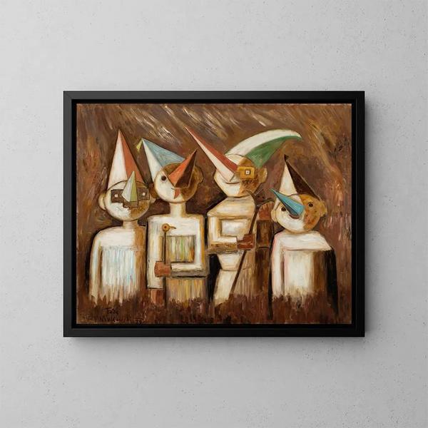 Children in Disguise - Tadeusz Makowski — framed artwork on a wall