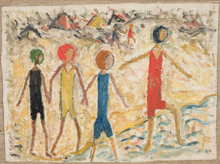 Children on a Beach - Tadeusz Makowski — artwork view