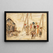 Children on a Road - Tadeusz Makowski — framed artwork on a wall