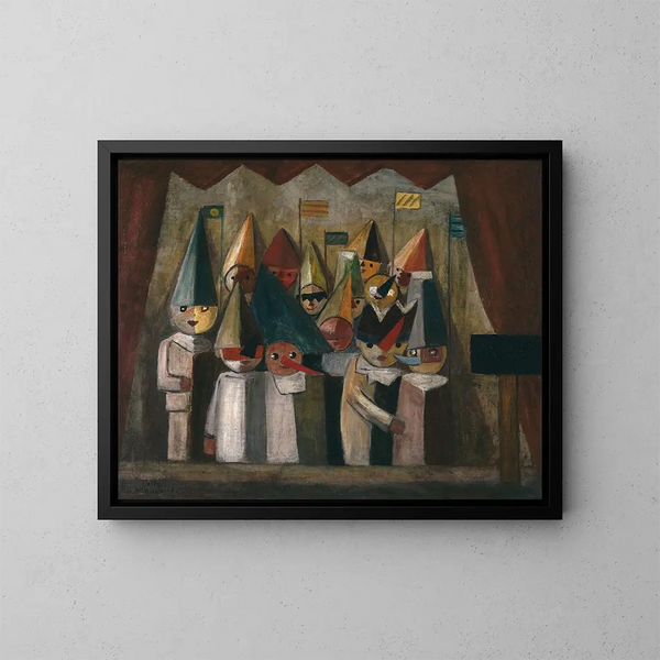 Theatre for Children - Tadeusz Makowski — framed artwork on a wall