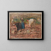 La récolte des pommes de terre - Tadeusz Makowski — framed artwork on a wall
