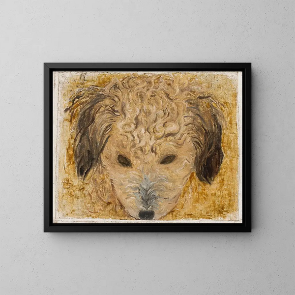 Head of a dog - Tadeusz Makowski — framed artwork on a wall