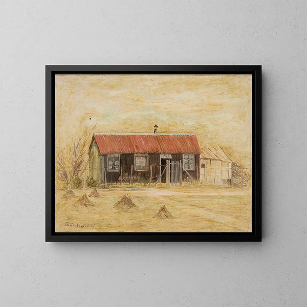 House - Tadeusz Makowski — framed artwork on a wall