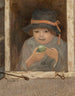 Girl with an Apple at the Window - Tadeusz Makowski — artwork view