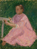 A girl in a pink dress - Tadeusz Makowski — artwork view