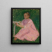 A girl in a pink dress - Tadeusz Makowski — framed artwork on a wall