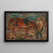 Nourrir un cheval - Tadeusz Makowski — framed artwork on a wall