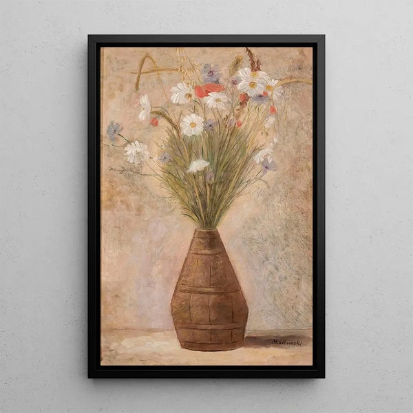 Wildflowers - Tadeusz Makowski — framed artwork on a wall