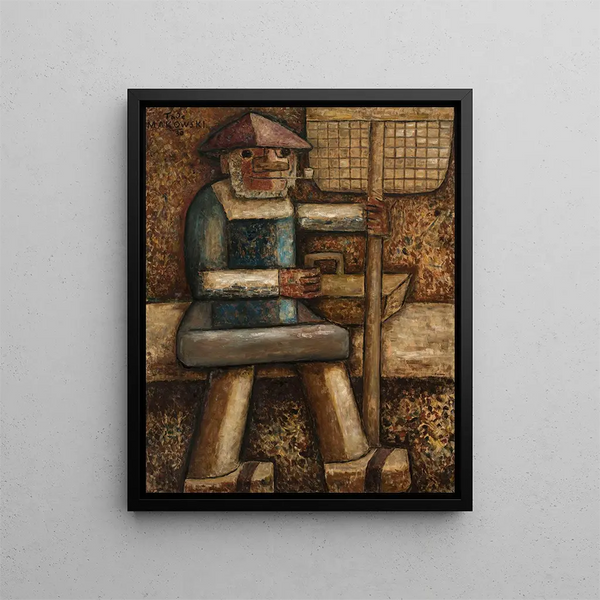 Fisherman - Tadeusz Makowski — framed artwork on a wall