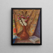 Flowers in a Clay Vase - Tadeusz Makowski — framed artwork on a wall