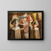 Four children with a trumpet - Tadeusz Makowski — framed artwork on a wall