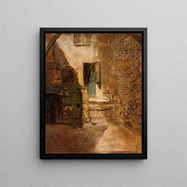 Fragment d'une vieille maison - Tadeusz Makowski — framed artwork on a wall