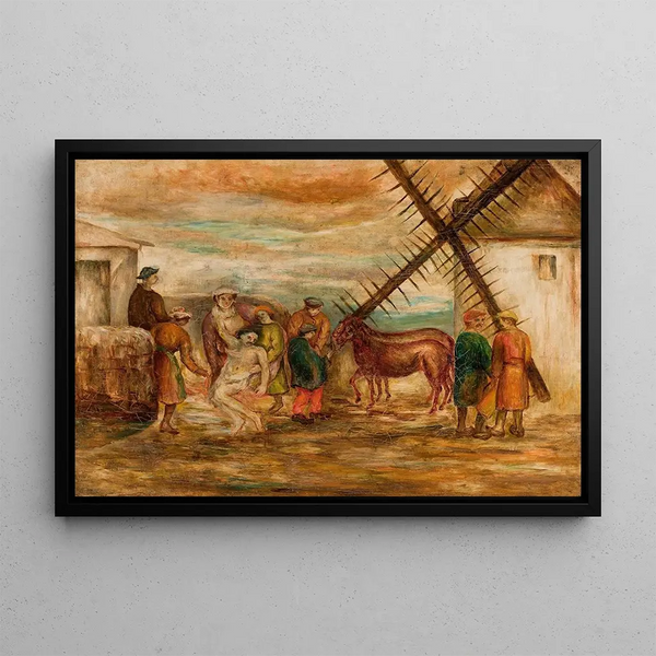 Bon Samaritain - Tadeusz Makowski — framed artwork on a wall