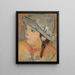 The head of a girl with a blue hat - Tadeusz Makowski — framed artwork on a wall