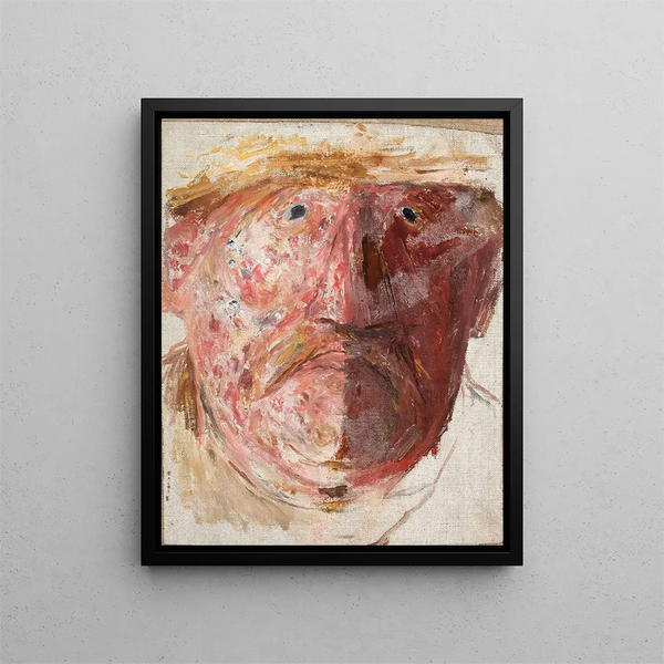 Głowa męska - Tadeusz Makowski — framed artwork on a wall