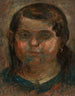 Head of a Little Girl in a Blue Dress - Tadeusz Makowski — artwork view