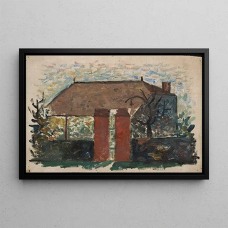 Tadeusz Makowski - House with a red gate.webp