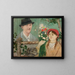 Idylle près d'une clôture, autoportrait de fille avec des fleurs et un chien - Tadeusz Makowski — framed artwork on a wall