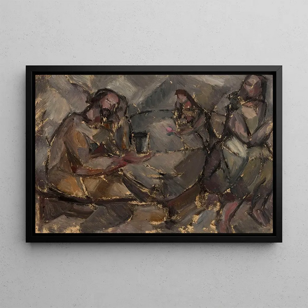 in a wine bar - Tadeusz Makowski — framed artwork on a wall