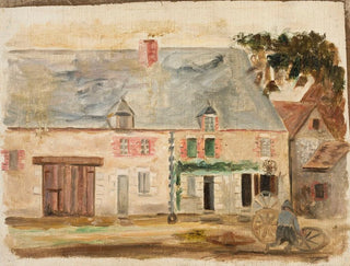 The gardener in front of the house - Tadeusz Makowski — artwork view