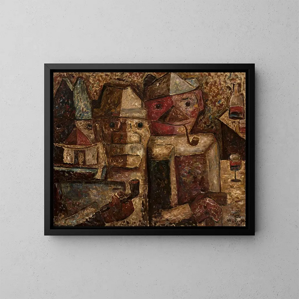 La Buvette - Tadeusz Makowski — framed artwork on a wall