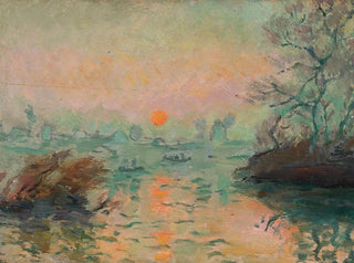 Landscape painting at sunset - Tadeusz Makowski — artwork view