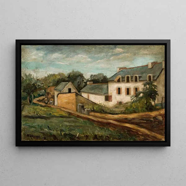 Landscape of Pouldu - Tadeusz Makowski — framed artwork on a wall