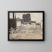 Landscape Painting with Notre-Dame Cathedral - Tadeusz Makowski — framed artwork on a wall