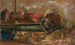 Landscape painting with a factory chimney - Tadeusz Makowski — artwork view