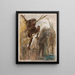 Landscape with a Monkey - Tadeusz Makowski — framed artwork on a wall