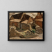Landscape with Houses - Tadeusz Makowski — framed artwork on a wall