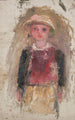 Petite fille en gilet rouge - Tadeusz Makowski — artwork view