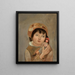 Little girl with a doll - Tadeusz Makowski — framed artwork on a wall