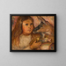 Little girl with a goat - Tadeusz Makowski — framed artwork on a wall
