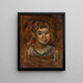 Little girl with a red ribbon - Tadeusz Makowski — framed artwork on a wall