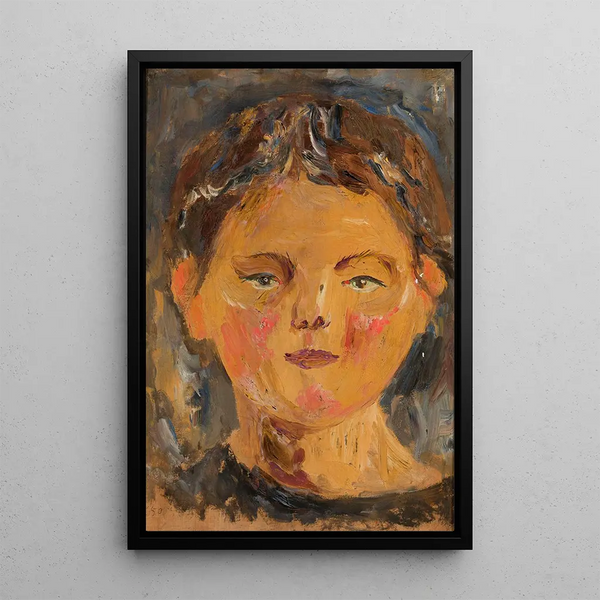 Tête de petite fille - Tadeusz Makowski — framed artwork on a wall