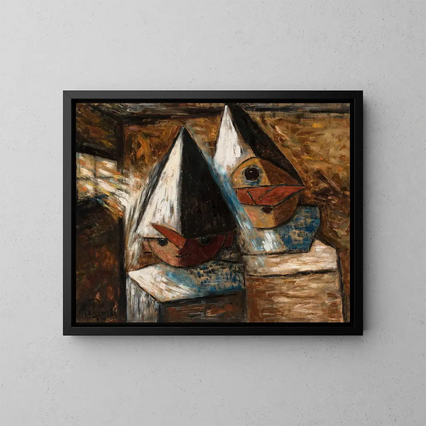 Mali pierroci - Tadeusz Makowski — framed artwork on a wall
