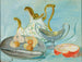 Still life on a blue background - Tadeusz Makowski — artwork view