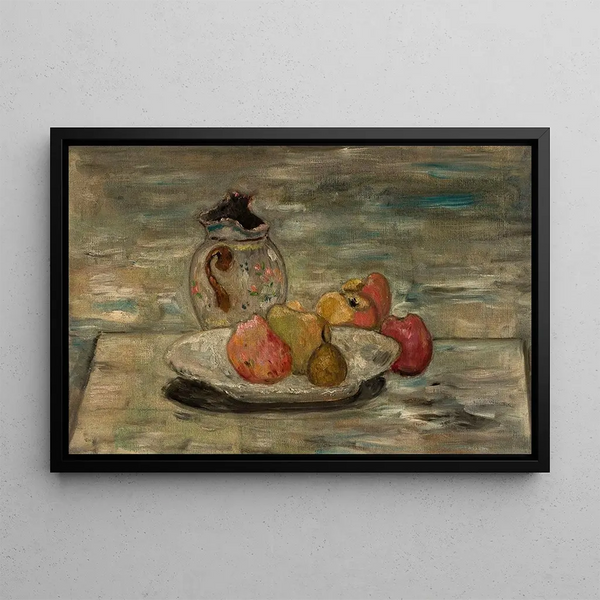 Still life with broken jug - Tadeusz Makowski — framed artwork on a wall