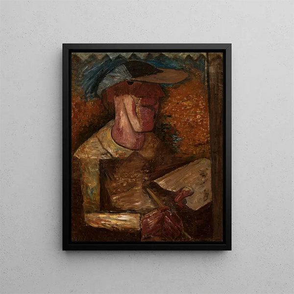 Mascarade dans le noir - Tadeusz Makowski — framed artwork on a wall