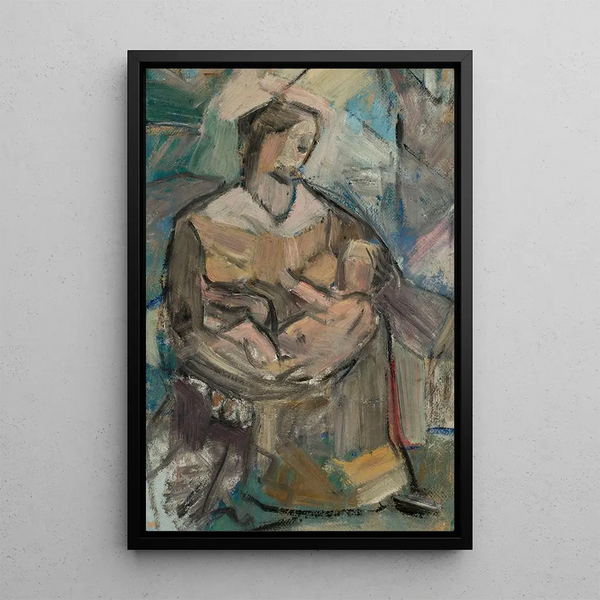 Maternity - Tadeusz Makowski — framed artwork on a wall