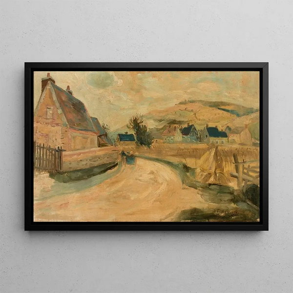 Village de Merey - Tadeusz Makowski — framed artwork on a wall