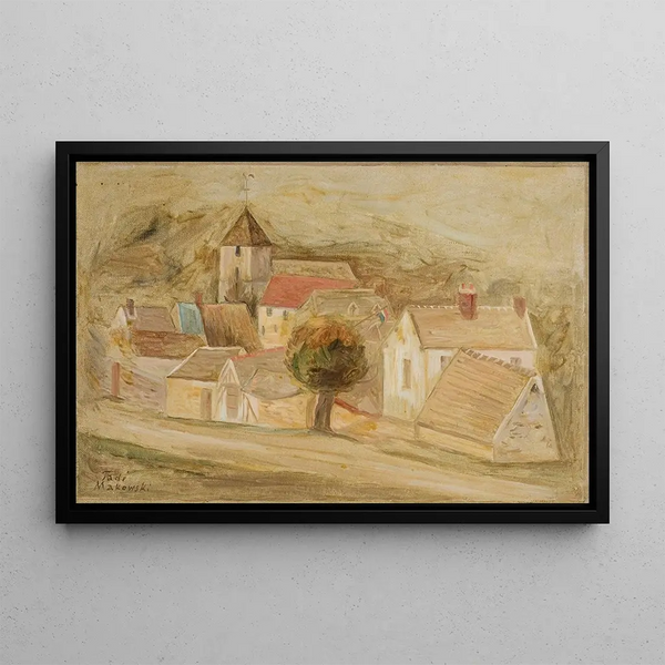 Petite ville - Tadeusz Makowski — framed artwork on a wall
