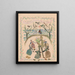 Festive Card for Maria Mickiewiczówna - Tadeusz Makowski — framed artwork on a wall